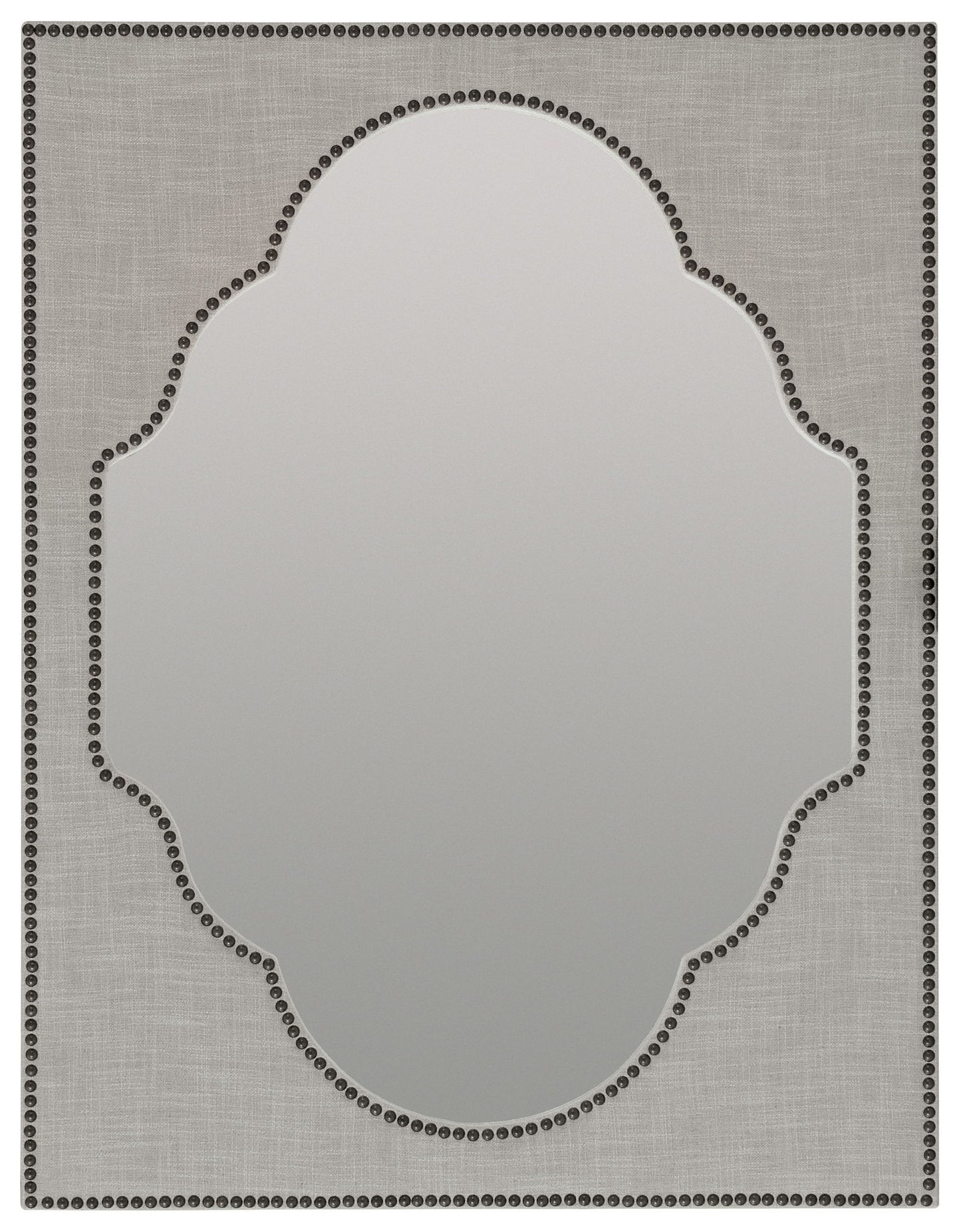 Boheme - Nourmand Linen Wrapped Mirror - Pearl Silver