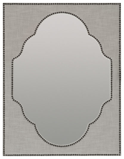 Boheme - Nourmand Linen Wrapped Mirror - Pearl Silver