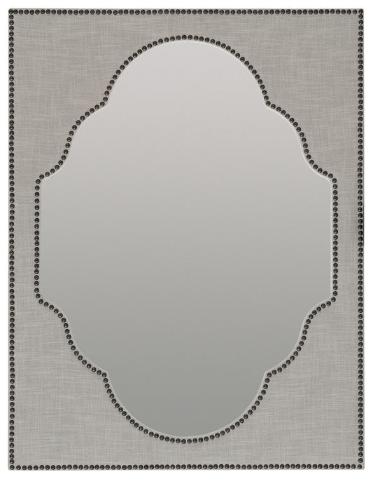 Boheme - Nourmand Linen Wrapped Mirror - Pearl Silver