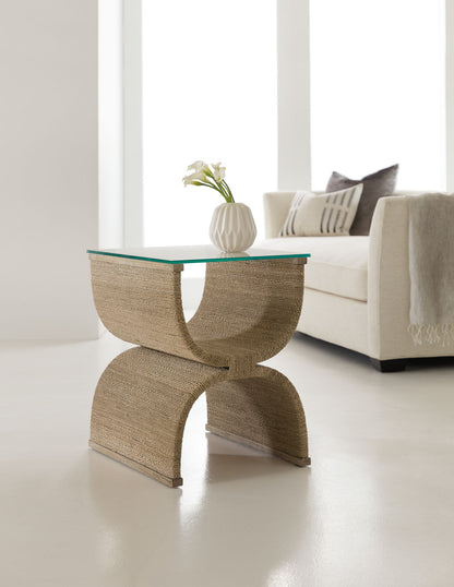 Melange - Lenny Woven End Table - Light Brown