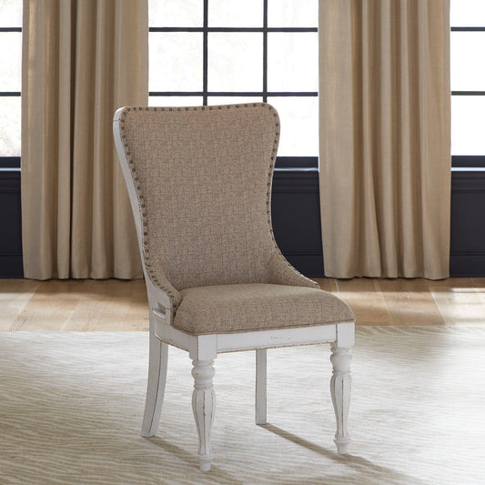 Magnolia Manor - Upholstered Wing Back Side Chair - Antique White