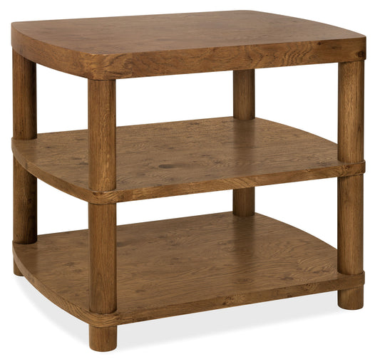 Melange - Romano End Table - Light Brown