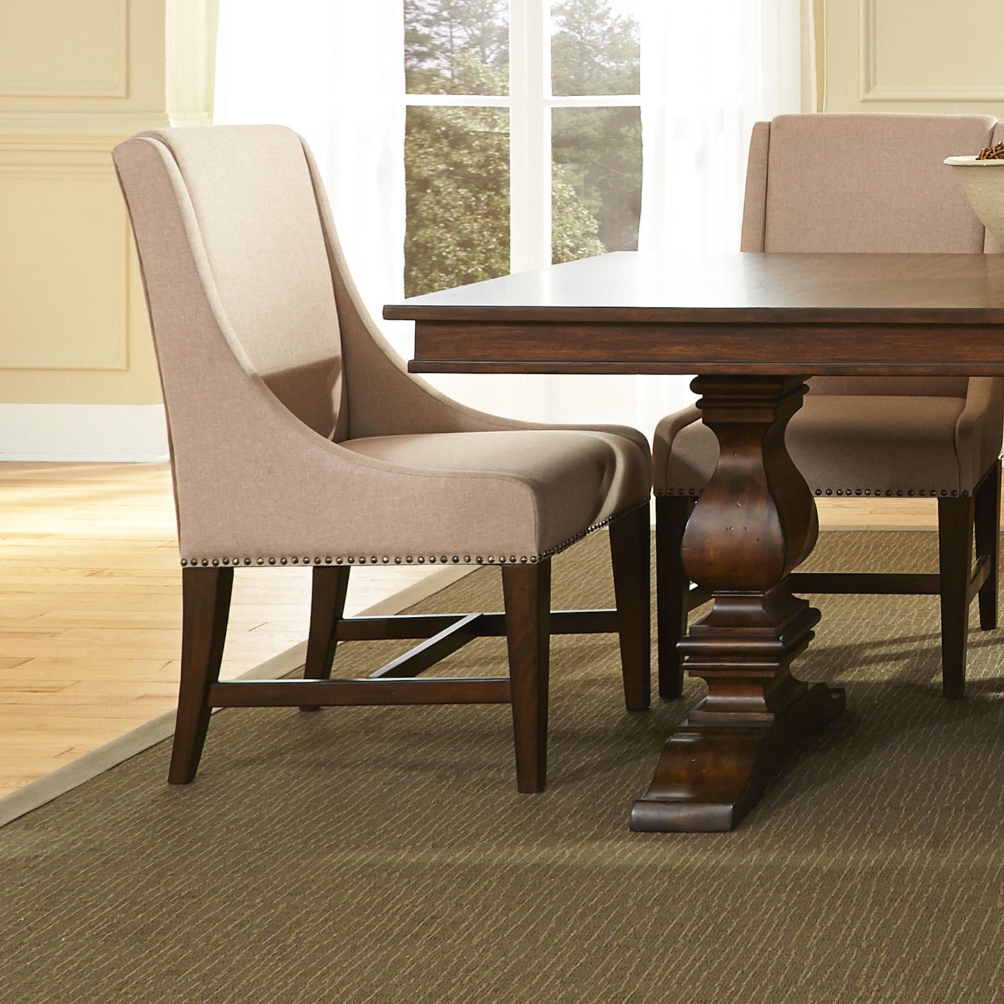 Armand - Upholstered Side Chair - Antique Brownstone
