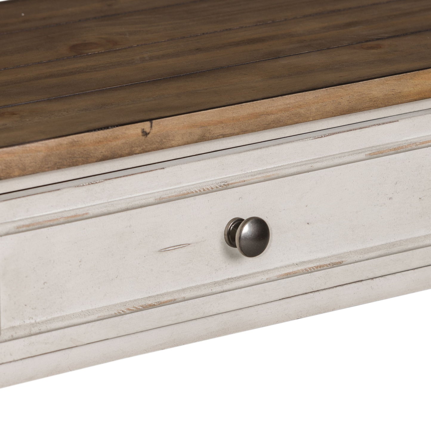 Morgan Creek - Sofa Table - Antique White / Wirebrushed Tobacco Accents