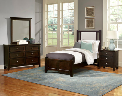 Bonanza - Pebble Gray Upholstered Bed With Mansion Footboard