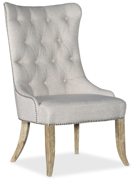 Castella - Tufted Dining Chair - Beige / Light Brown