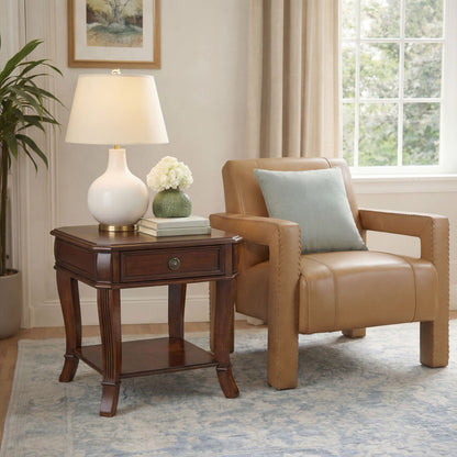 Brookhaven - End Table - Dark Brown