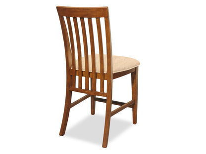 Langley - Slat Back Counter Height Chair (Set of 2) - Tawny Brown