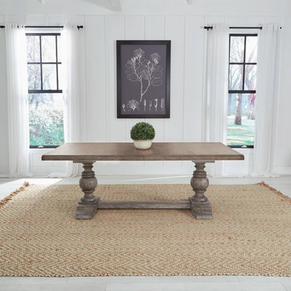 River Place - Trestle Table - Riverstone Gray & Tobacco