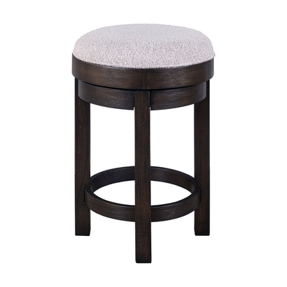 Weston - Upholstered Swivel Console Stool - Peppercorn