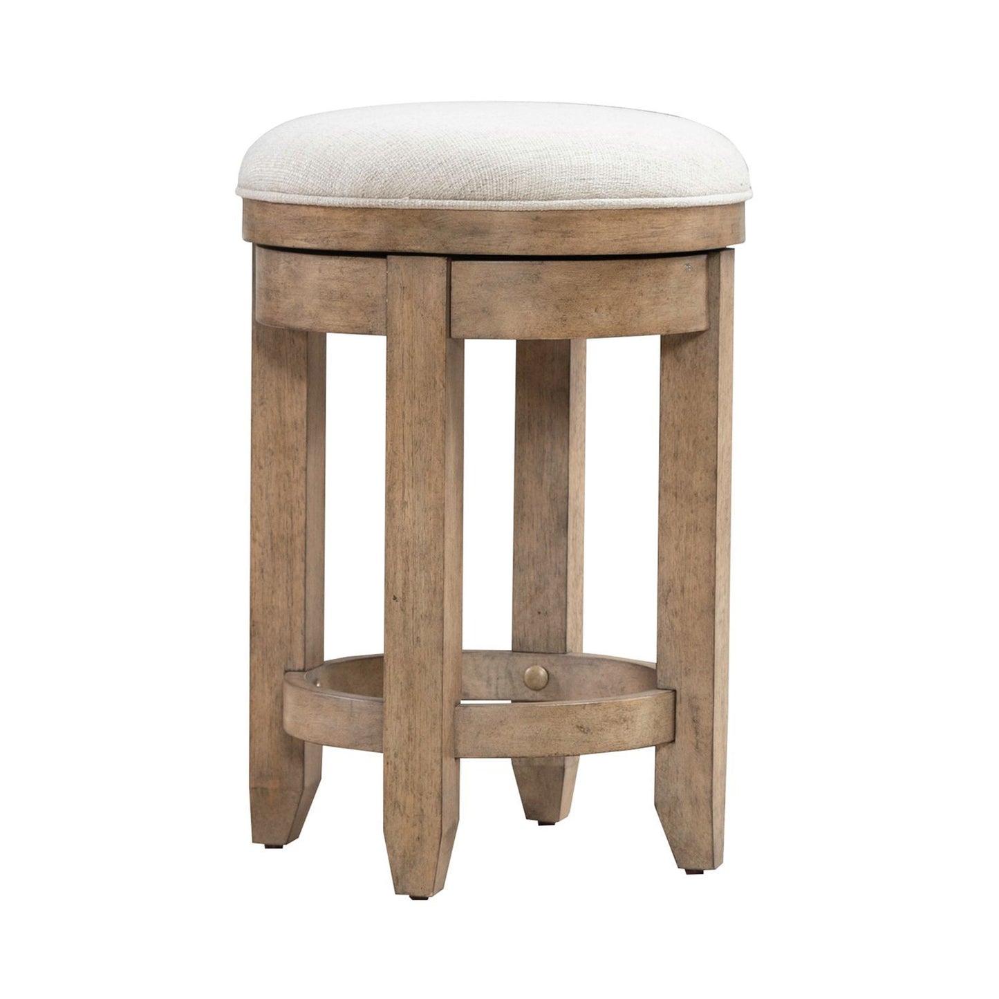 Millstone - Upholstered Console Swivel Stool - Nutmeg