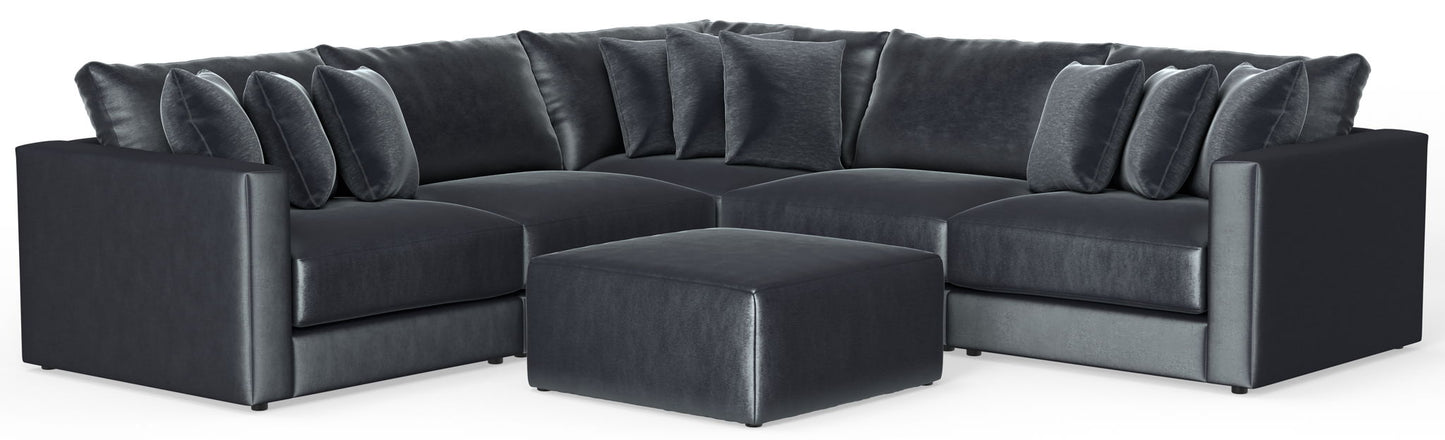 Remington - Modular Sofa And Cocktail Ottoman - Slate