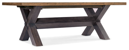 Big Sky - Trestle Dining Table With 2-20" Leaves - Light Brown