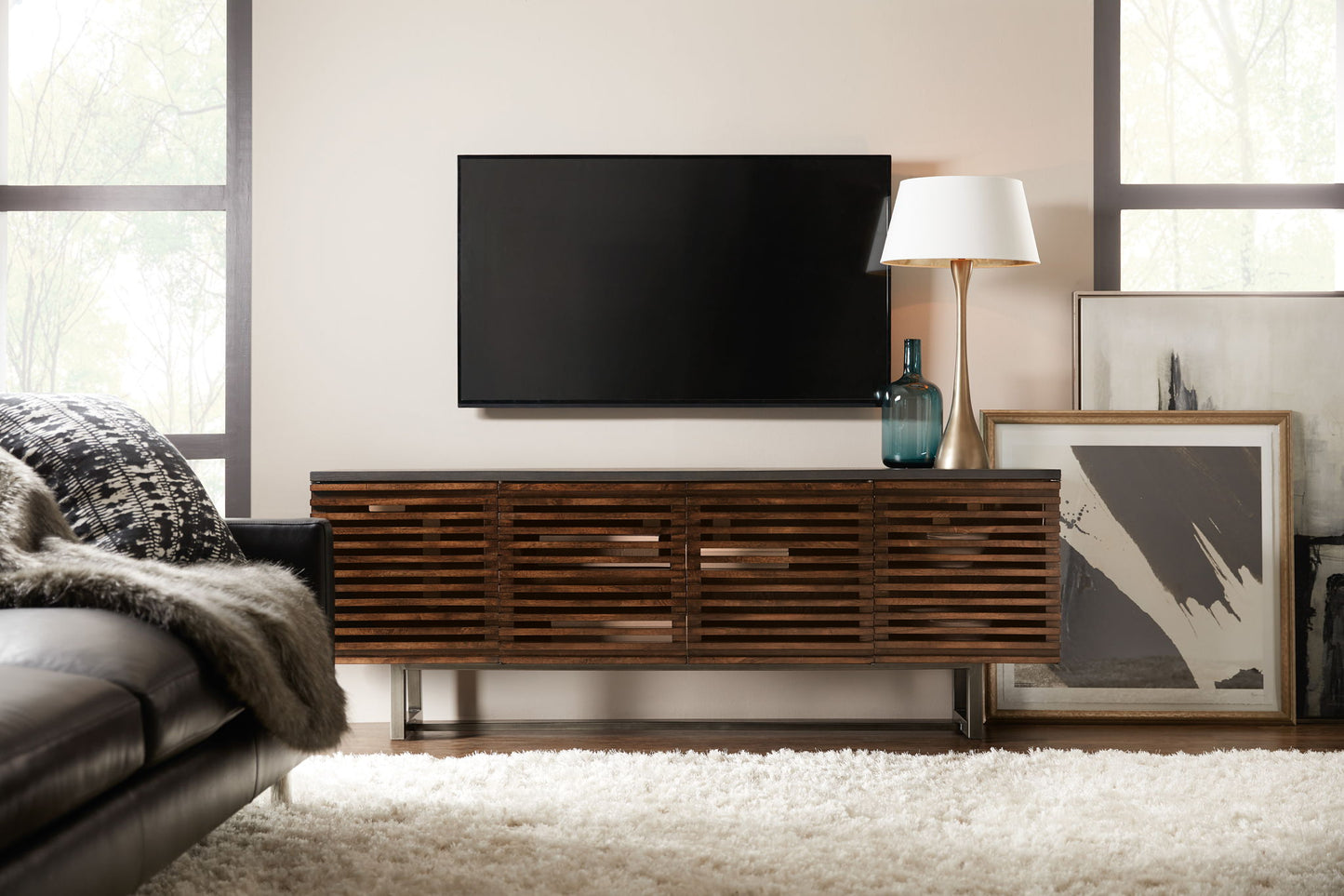 Home Accent - 78" Solstice Entertainment Console - Dark Brown