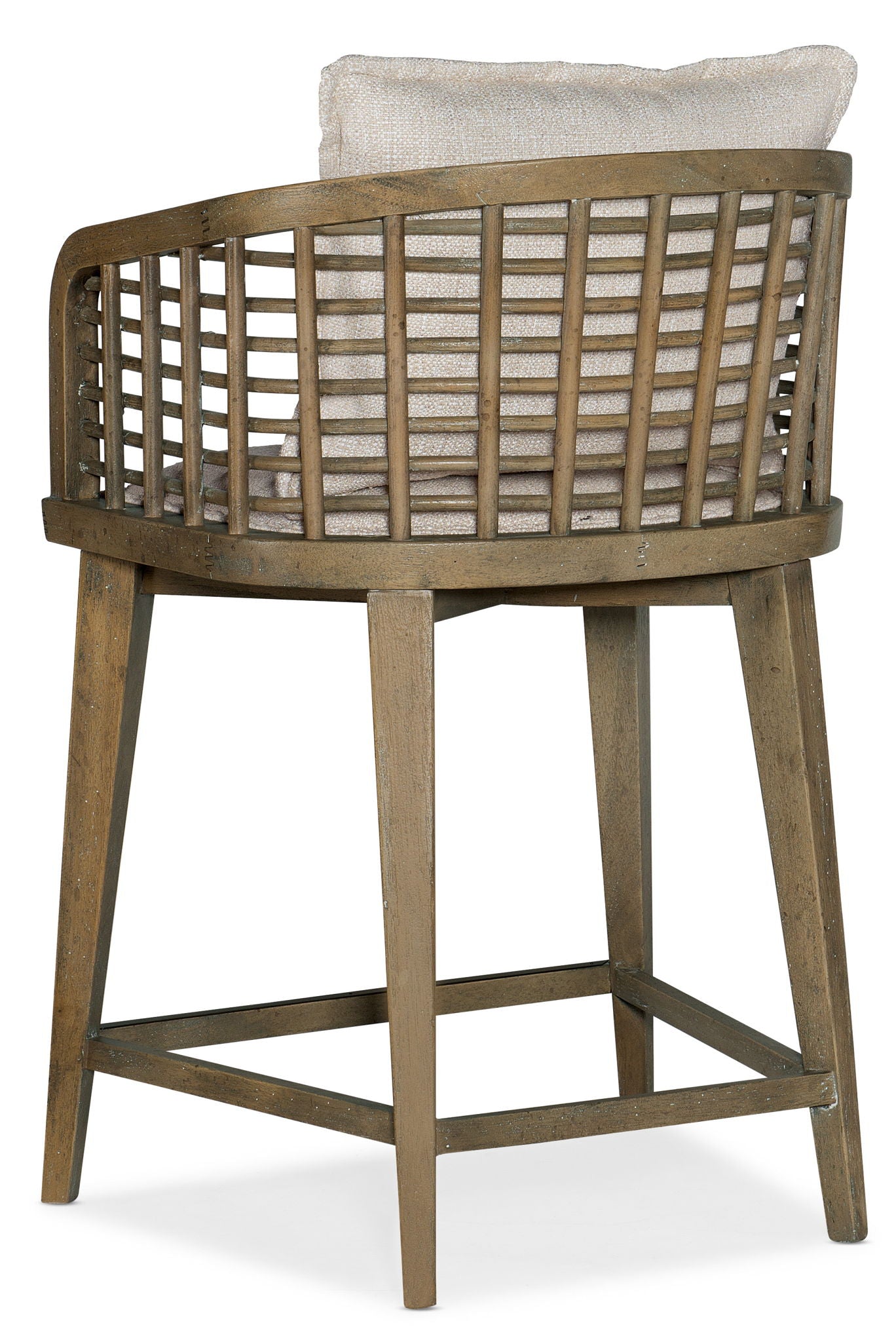 Sundance - Barrel Back Counter Stool - Beige / Light Brown