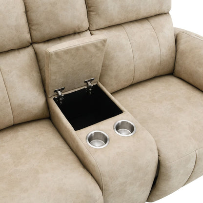 Elison - Motion Loveseat With Console & Storage
