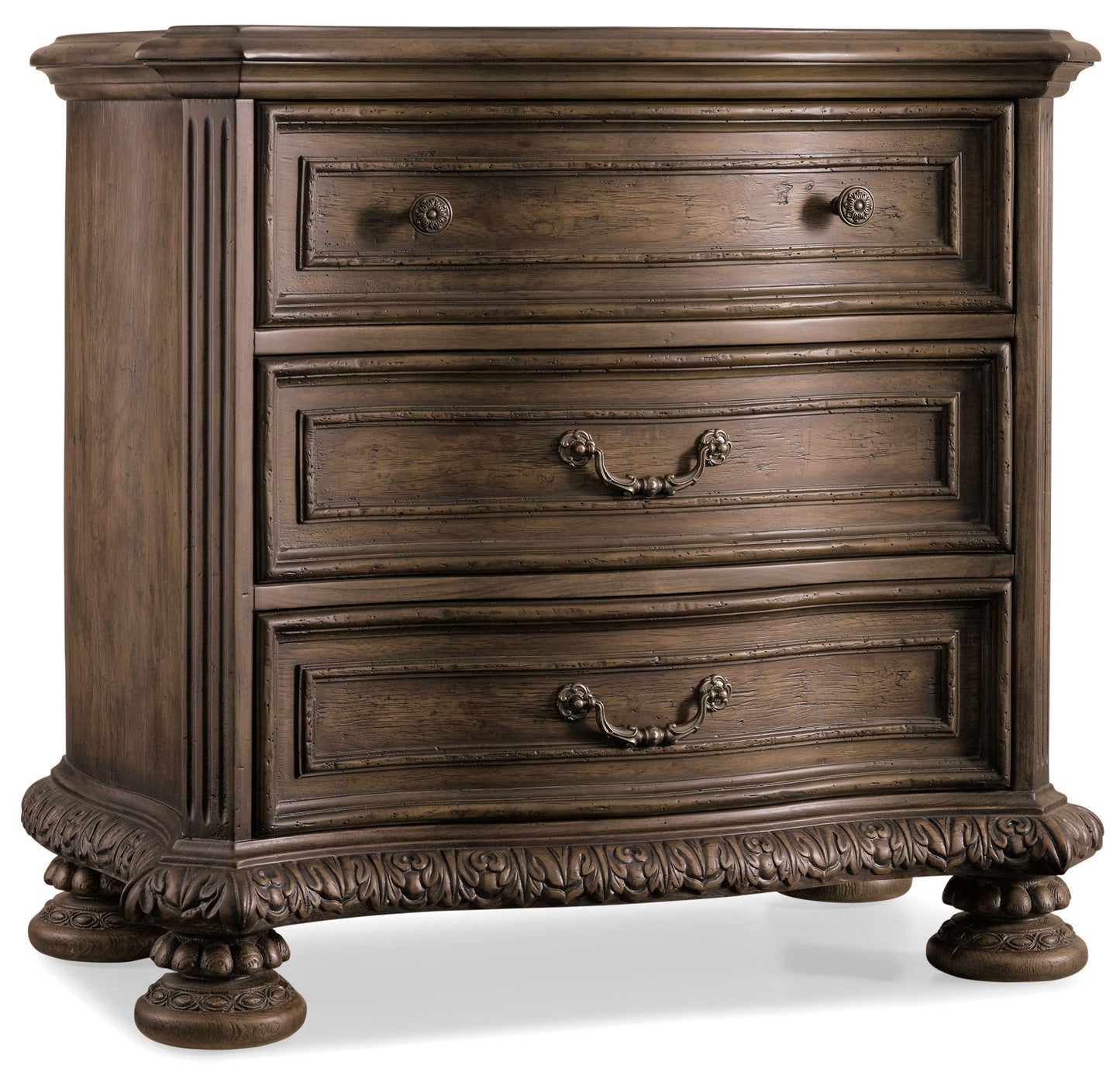 Rhapsody - 3-Drawer Nightstand - Dark Brown