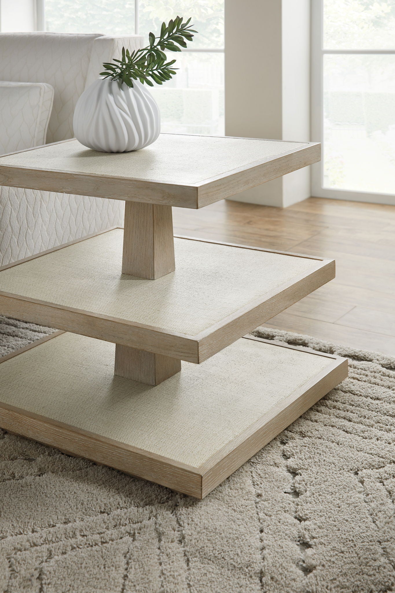 Cascade - 3-Shelve End Table - Light Brown
