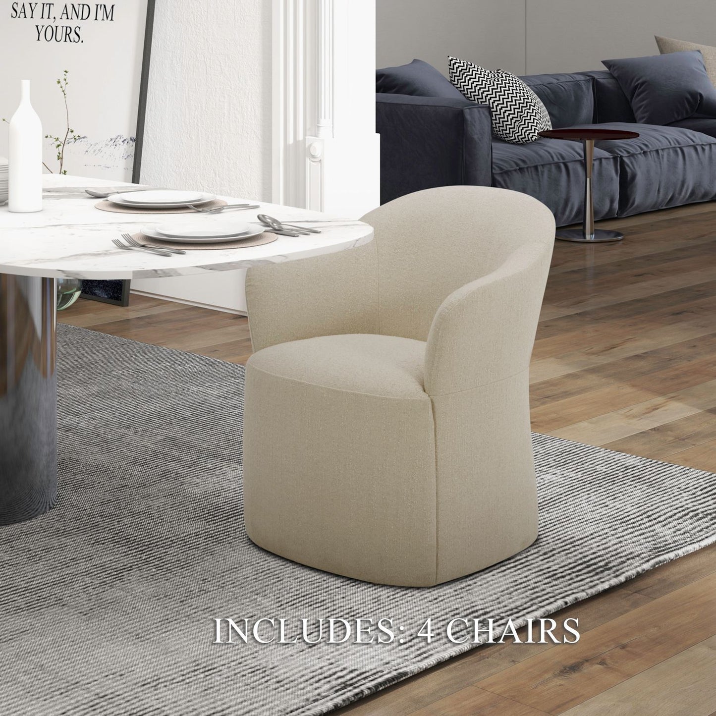 Accent Dining - Dining Chairs With Casters (Set of 4)