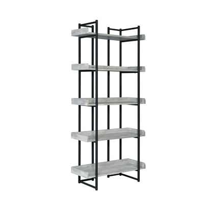 Preston - 2 Piece Desk And Bookshelf Set - Gray