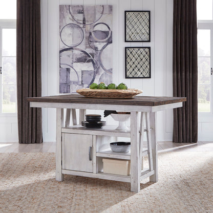 Farmhouse - Gathering Table - Two Tone White / Wood Tone