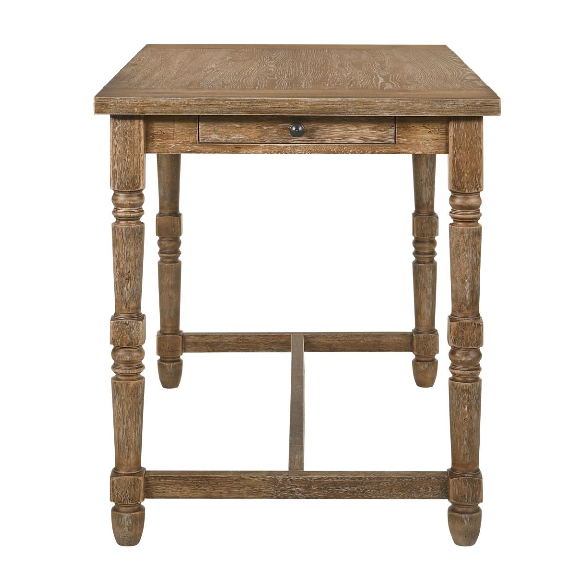 Farsiris - Counter Height Table - Weathered Oak