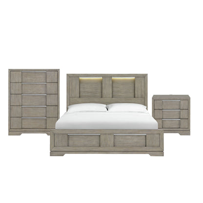 Kelis - Panel Bedroom Set With LED