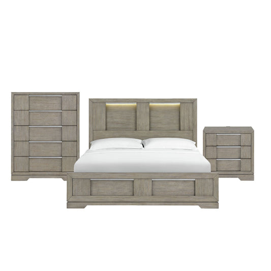 Kelis - Panel Bedroom Set With LED