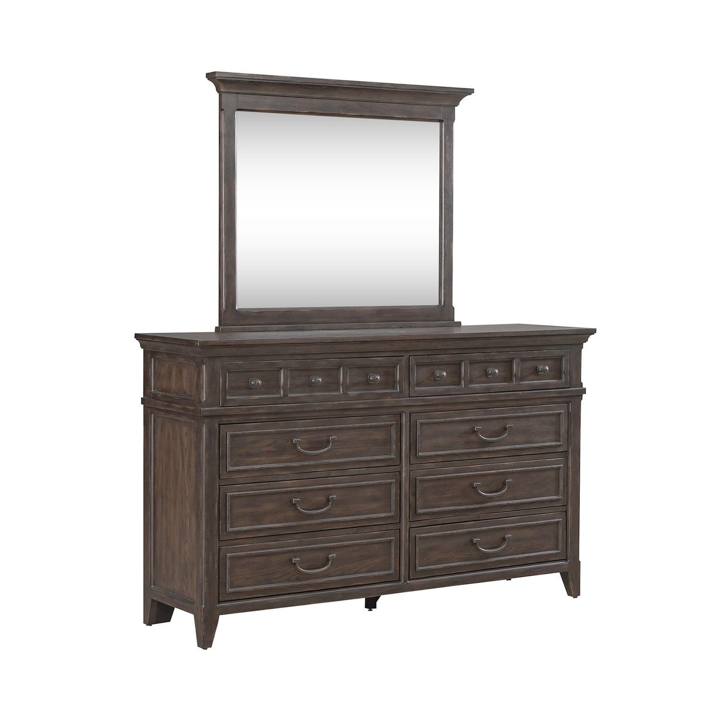 Paradise Valley - Dresser & Mirror - Saddle Brown