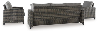 Oasis Court - Sofa, Chairs, Table Set (Set of 4) - Gray