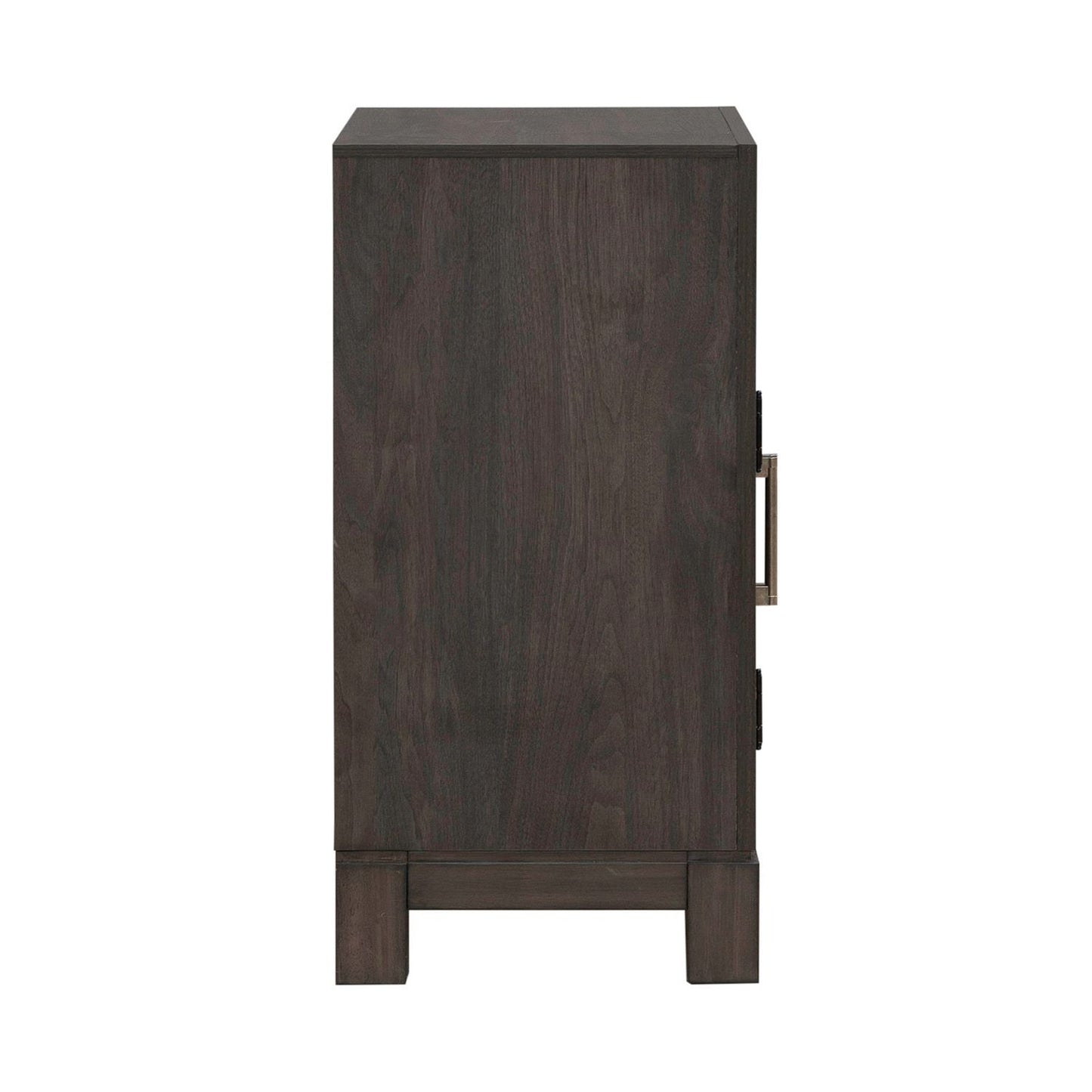 Modern Edge - Bedside Chest With Charging Station - Caffe