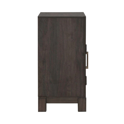 Modern Edge - Bedside Chest With Charging Station - Caffe