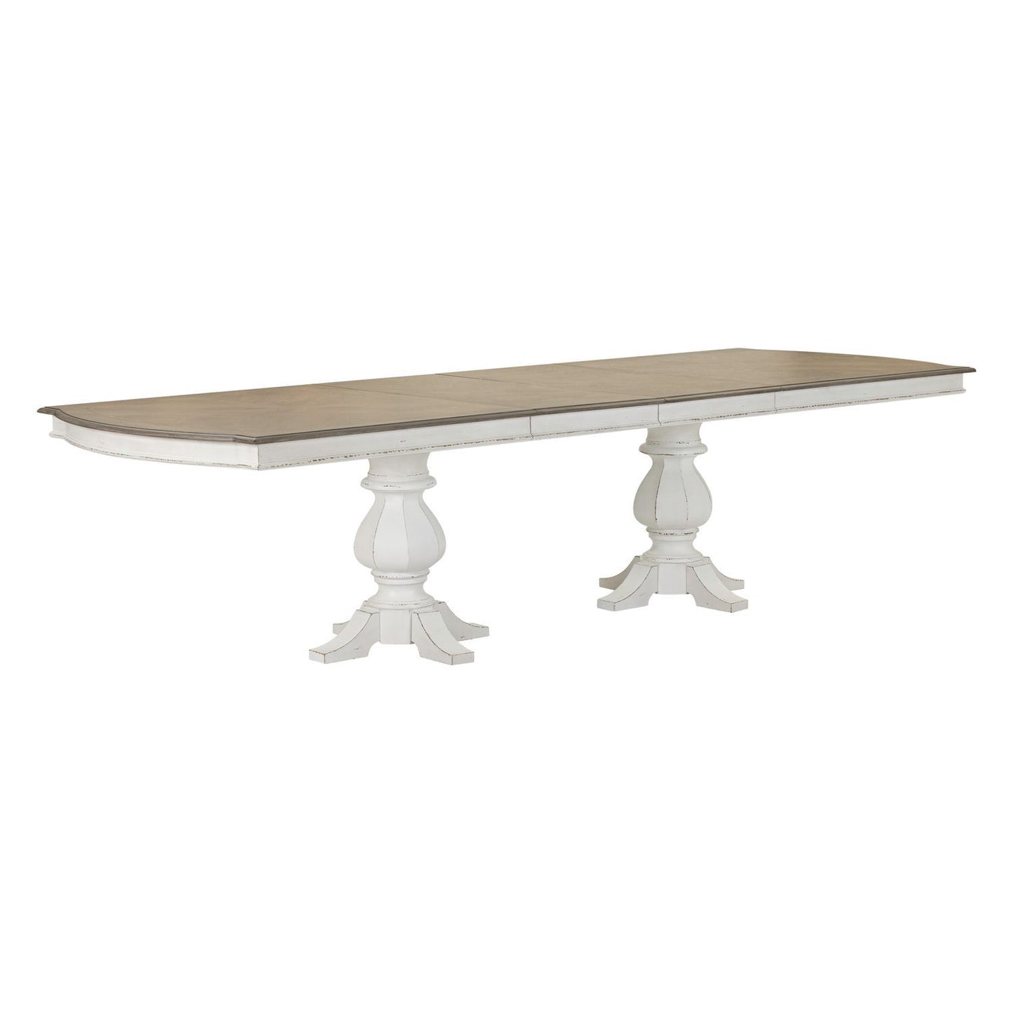 Magnolia Manor - Double Pedestal Table - Antique White