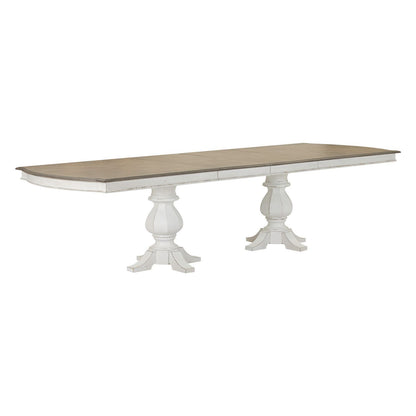 Magnolia Manor - Double Pedestal Table - Antique White