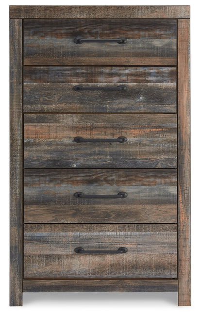 Drystan - Five Drawer Chest - Brown / Beige