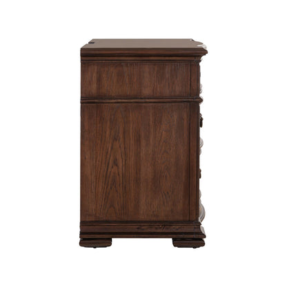 Provence Park - Bedside Chest With Charging Station - Chateau Brown