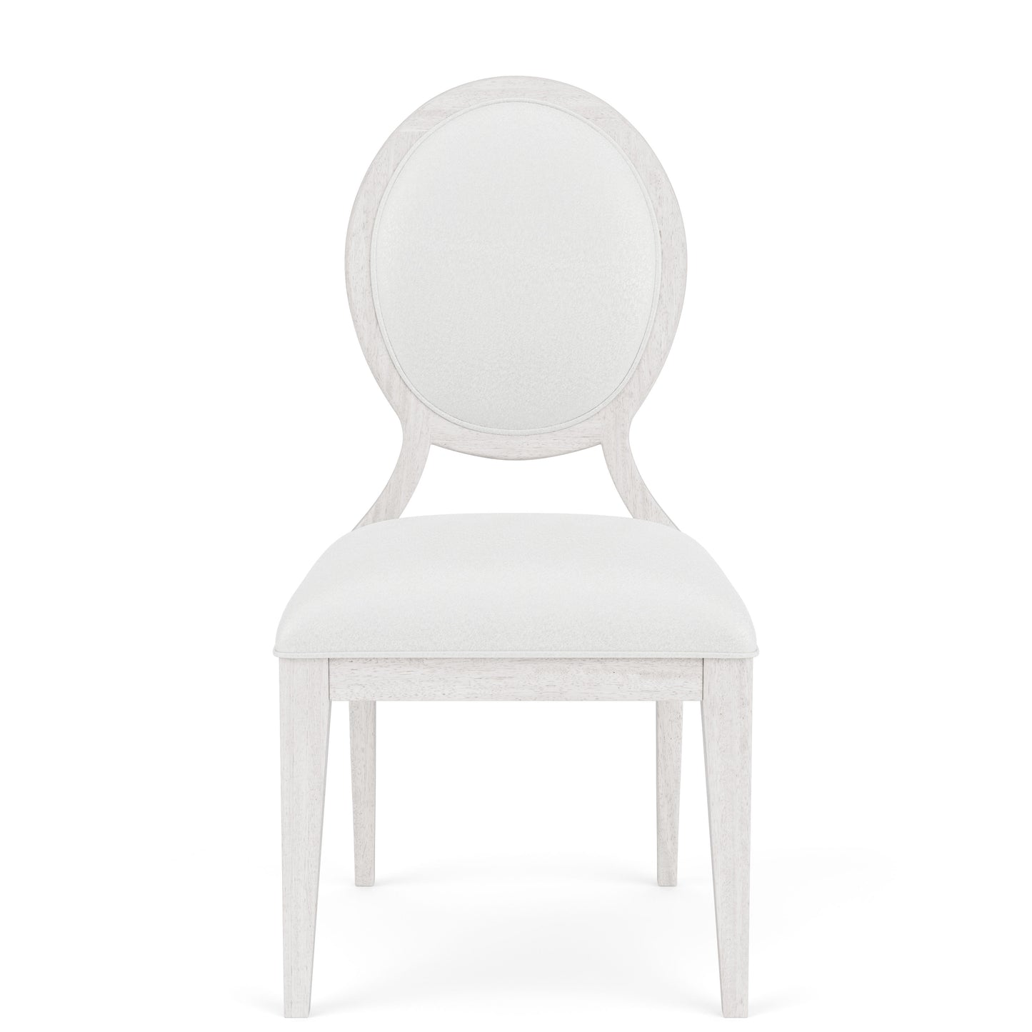 Hepburn - Oval Back Upholstered Side Chair (Set of 2) - White