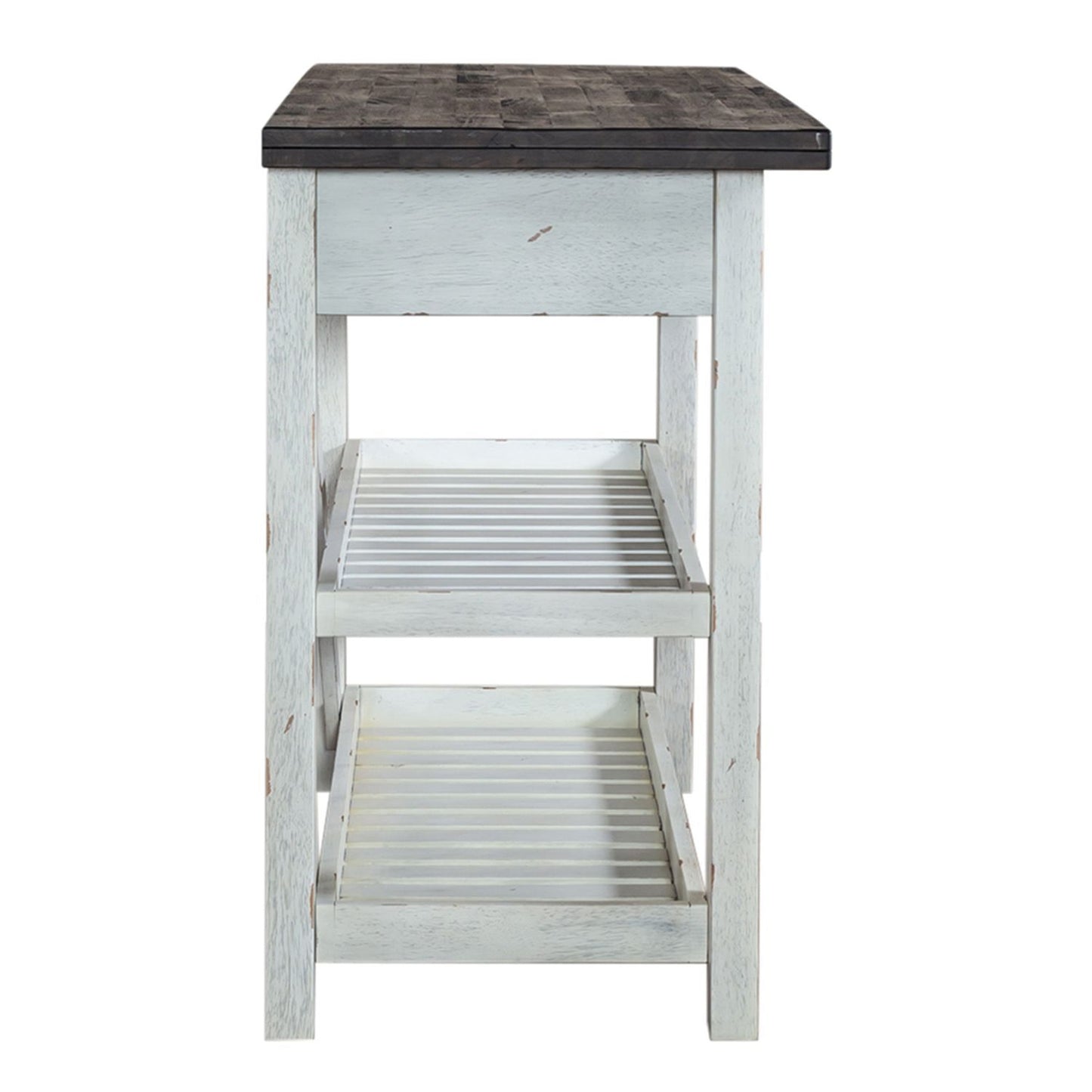 Farmhouse - Server - Two Tone White / Wood Tone