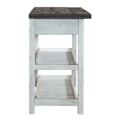 Farmhouse - Server - Two Tone White / Wood Tone