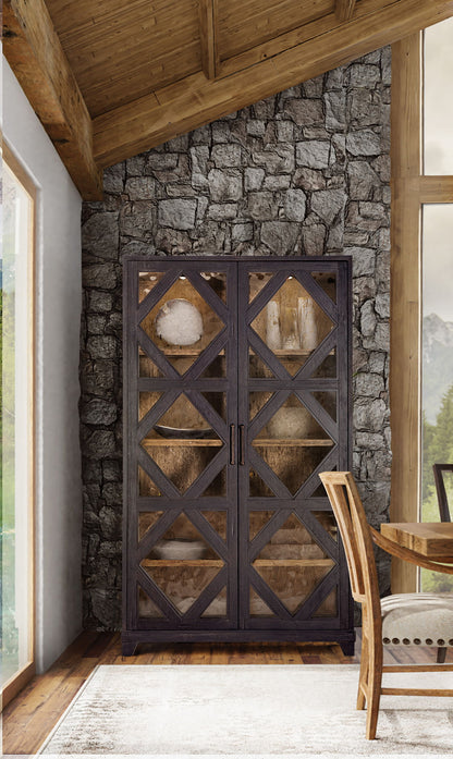 Big Sky - Display Cabinet - Black / Light Brown