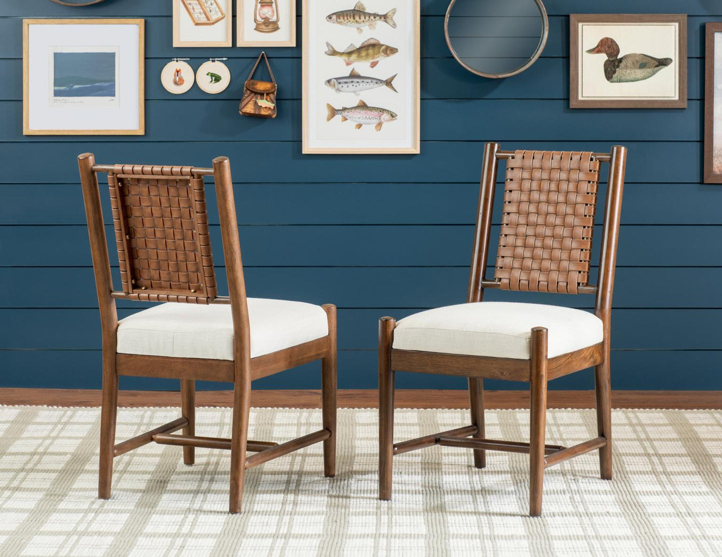 Lake House - Woven Back Side Chair (Set of 2) - Pinecone