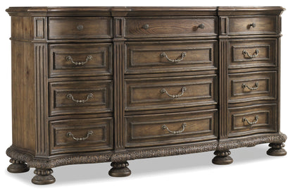 Rhapsody - 12-Drawer Dresser - Dark Brown