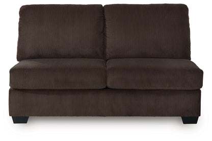 Kimlee - Armless Loveseat - Chocolate