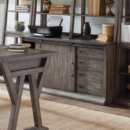 Stone Brook - Computer Credenza - Rustic Saddle