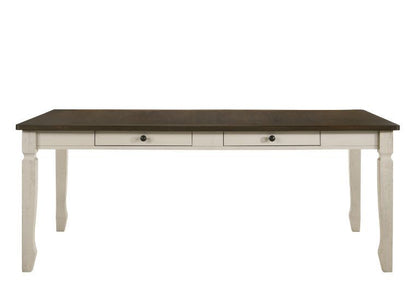 Fedele - Dining Table - Weathered Oak & Cream