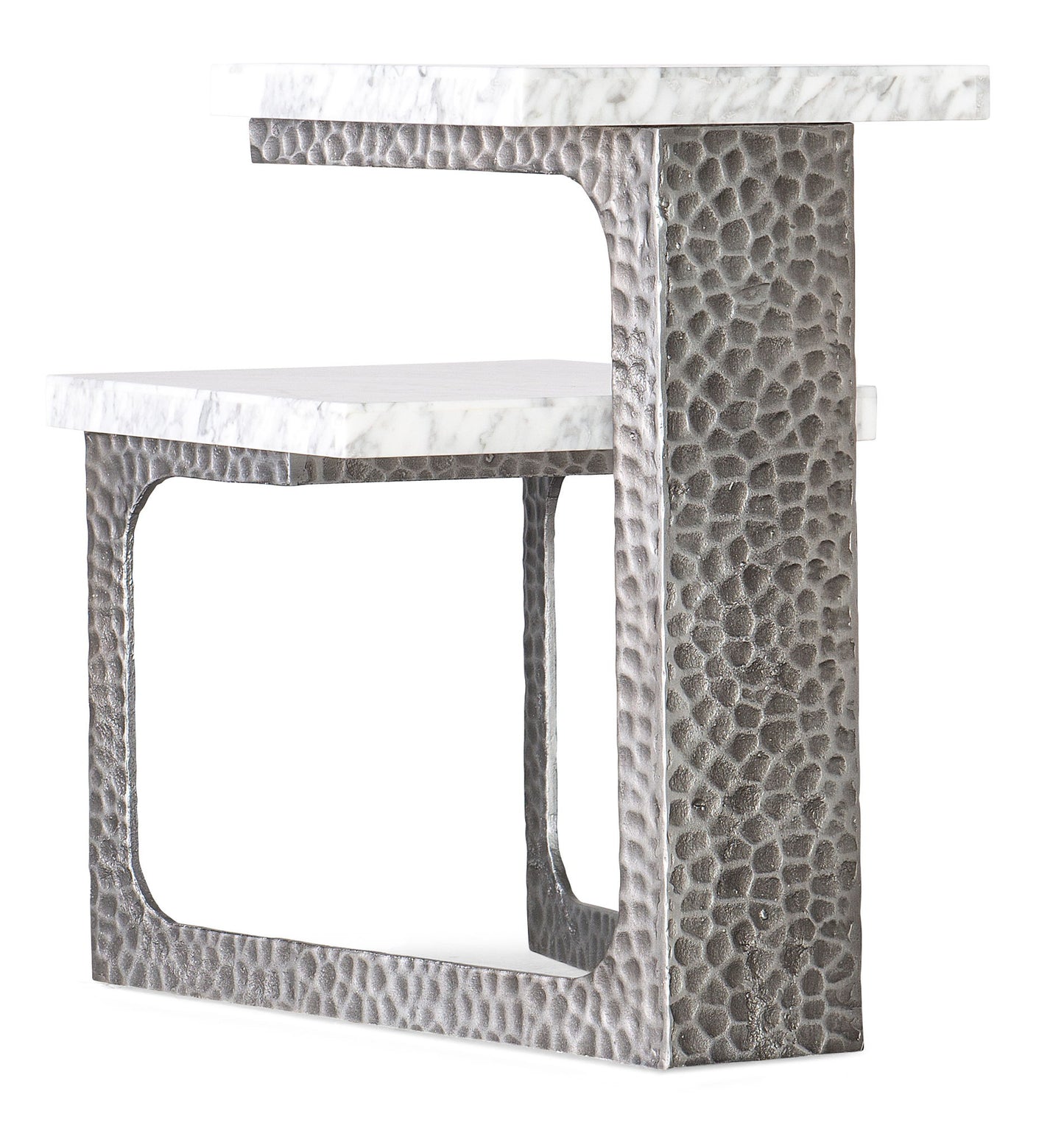 Melange - Georgie Side Table - Pearl Silver