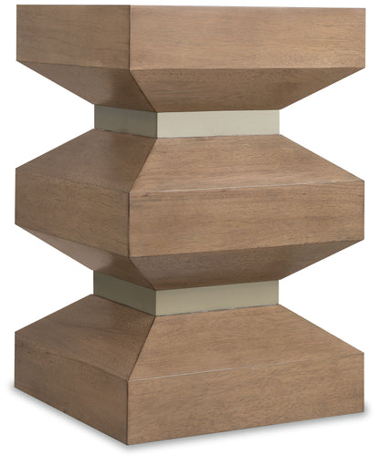 Sonnet - Square End Table - Dark Gray / Light Brown