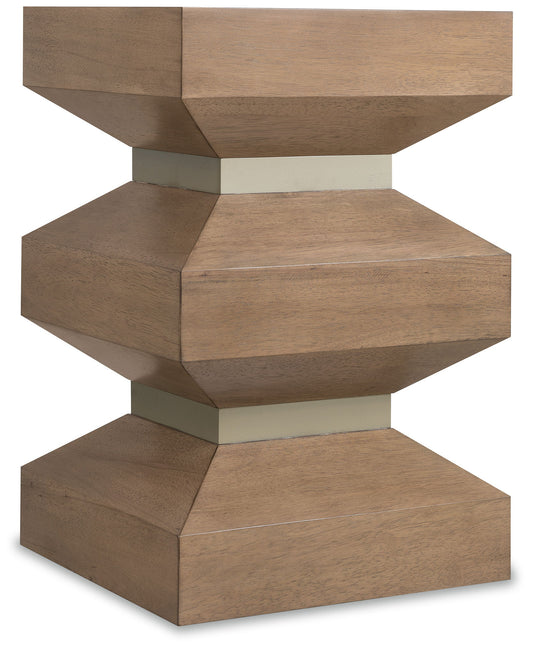 Sonnet - Square End Table - Dark Gray / Light Brown