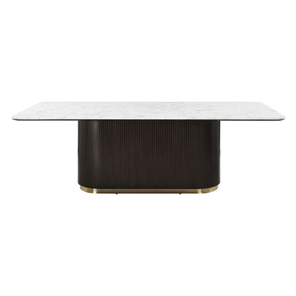 Clayten - Dining Table With Natural Marble Top