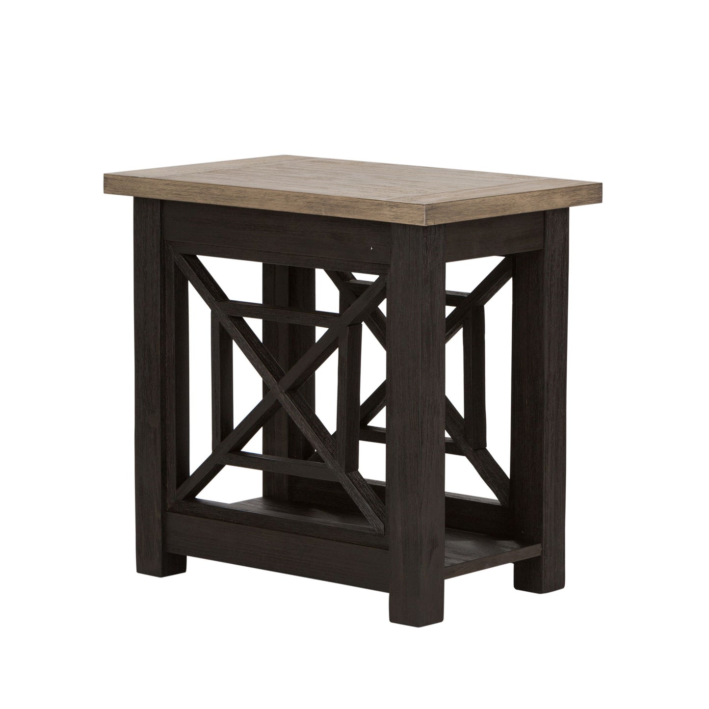 Heatherbrook - Chair Side Table - Charcoal & Ash